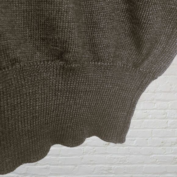 🇮🇹 FiJi Italian Wool Sweater XL Mock Neck Brown Woolmark Made Italy - Picture 10 of 16